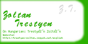 zoltan trestyen business card